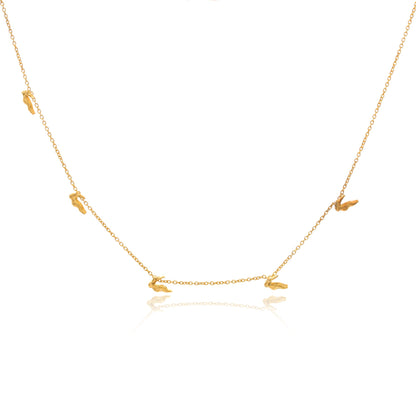 24K Gold-Plated Delicate Dove 925 Sterling Silver Necklace For Women