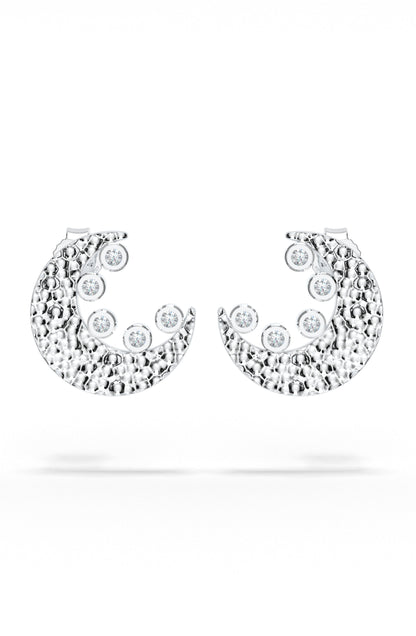 Crecent Moon Reflective Earrings