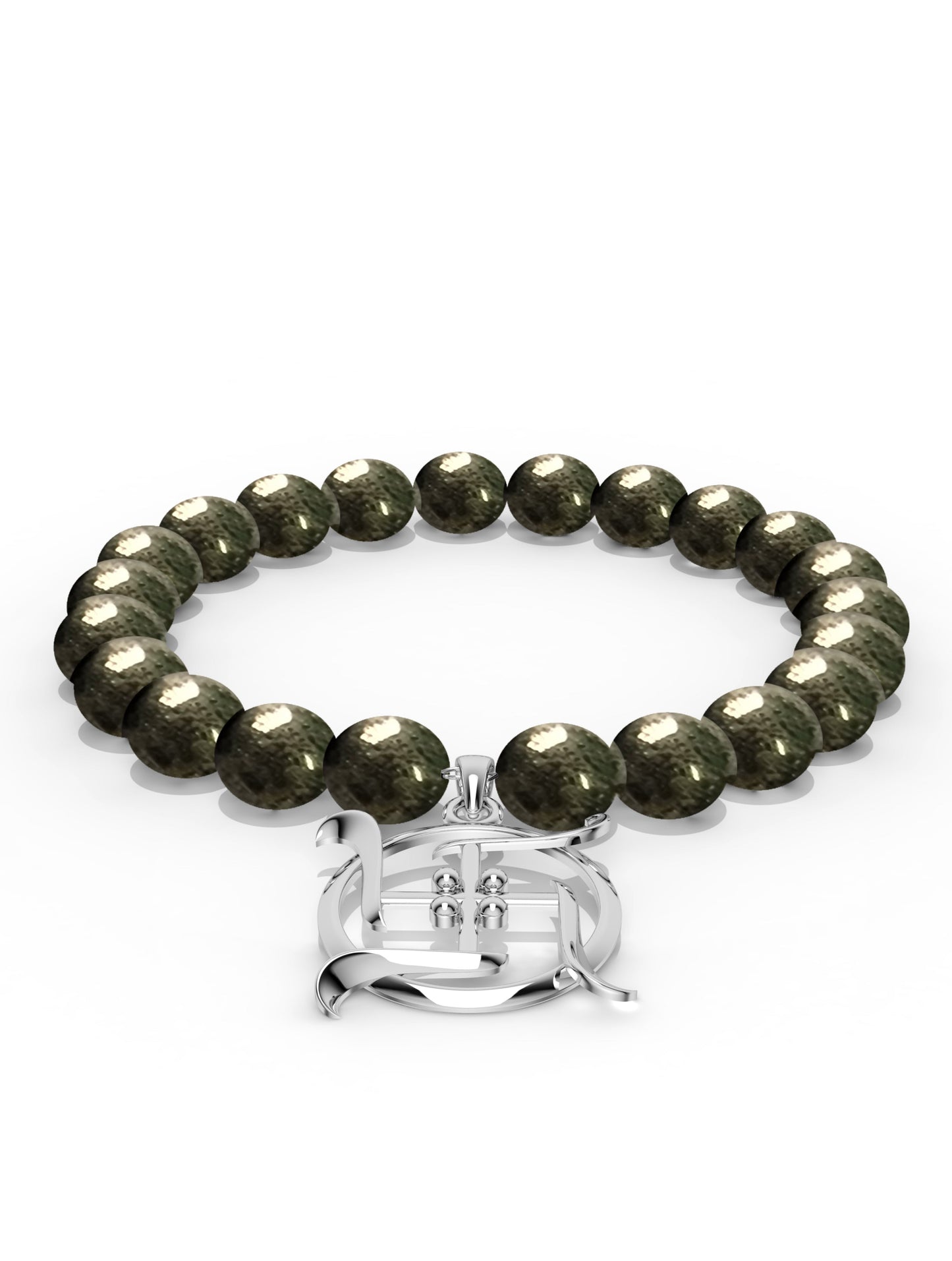 Sterling Silver Divine Swastika  Bracelet For Men