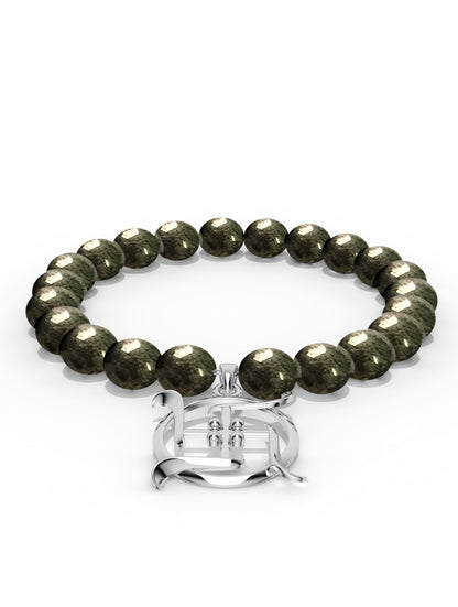 Sterling Silver Divine Swastika  Bracelet For Men