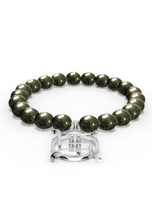 Sterling Silver Divine Swastika  Bracelet For Men