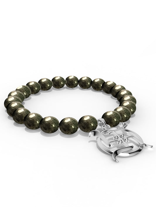 Sterling Silver Divine Swastika  Bracelet For Men