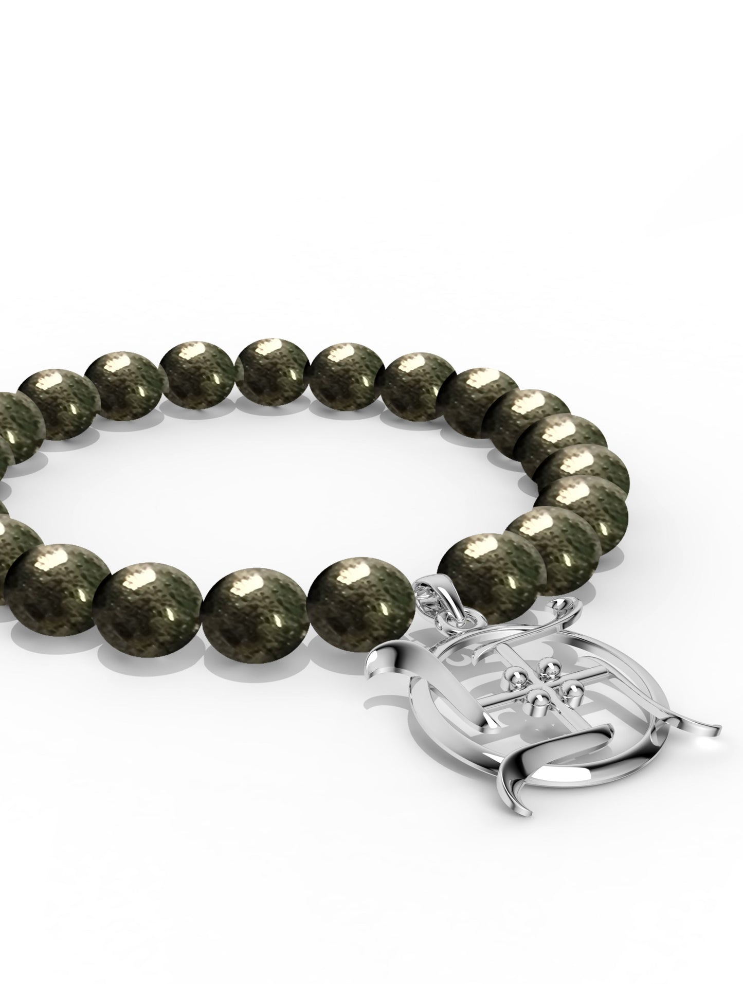 Sterling Silver Divine Swastika  Bracelet For Men