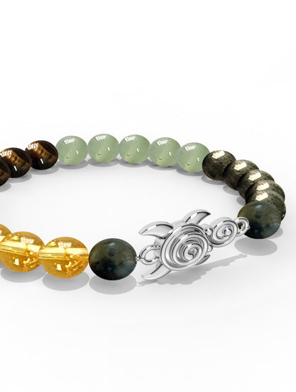 Sterling Silver Turtle Money Magnet Bracelet For Men