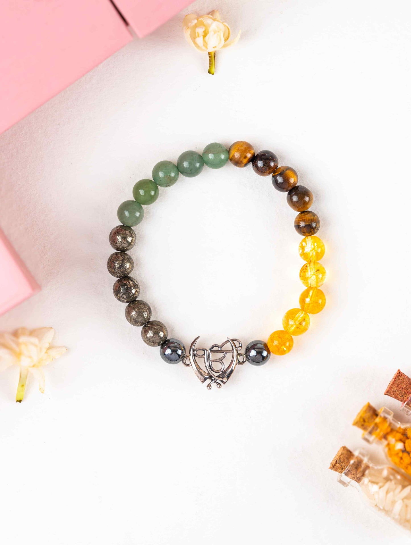 Sterling Silver Ik Omkar Money Magnet Bracelet For Men