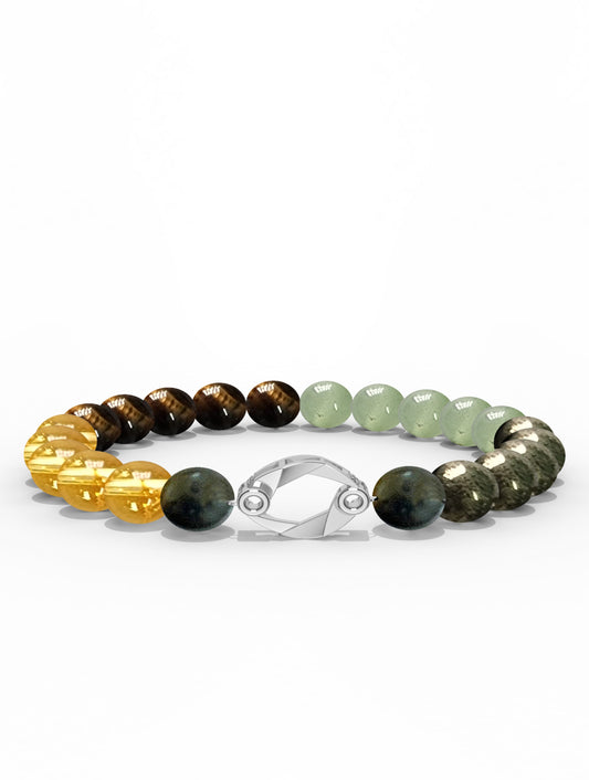 Sterling Silver Cancer Money Magnet Bracelet For Men