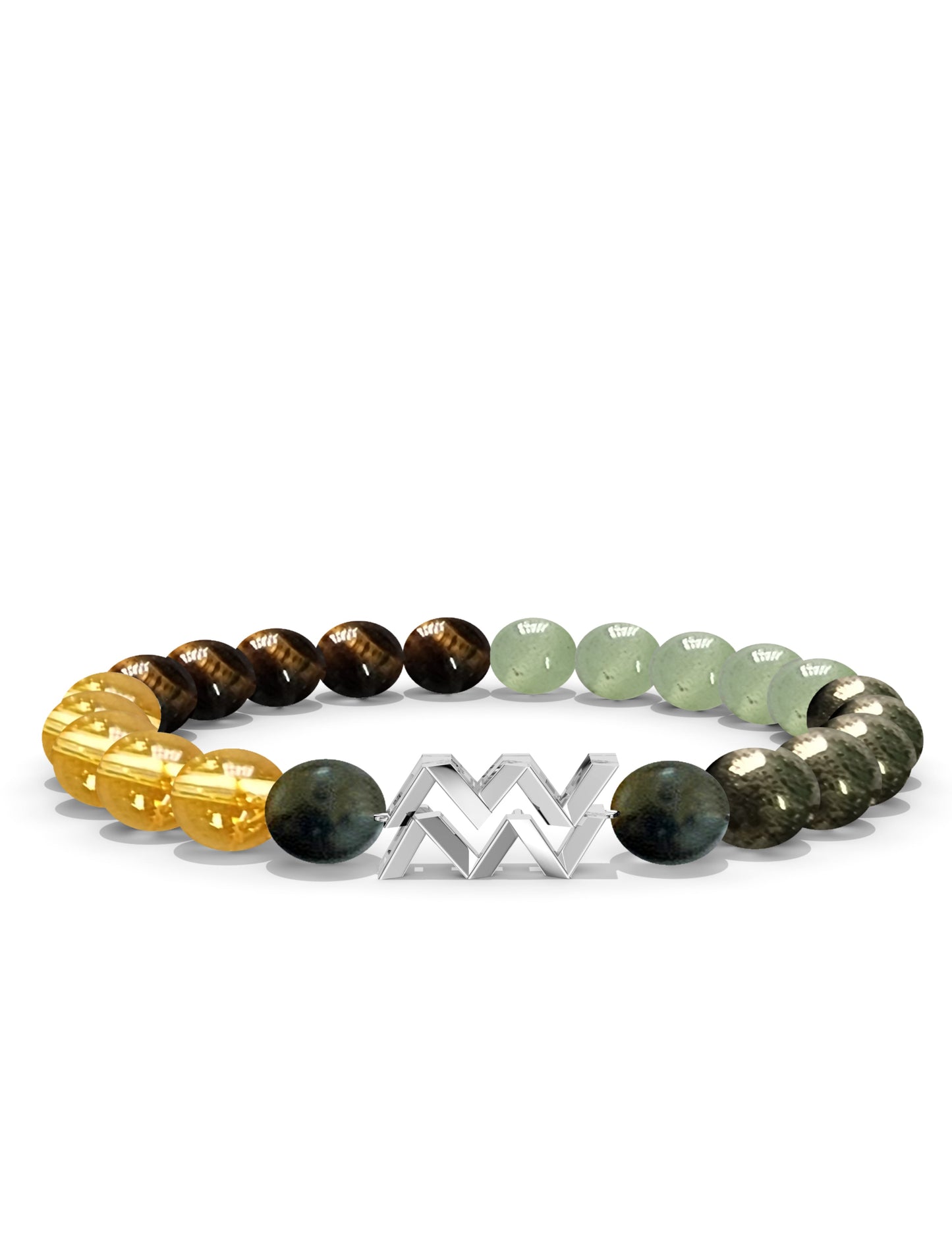 Sterling Silver Aquarius Money Magnet Bracelet For Men