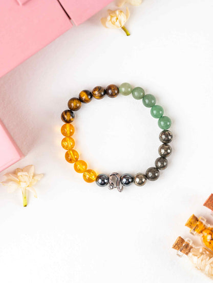 Sterling Silver Leo Money Magnet Bracelet For Men