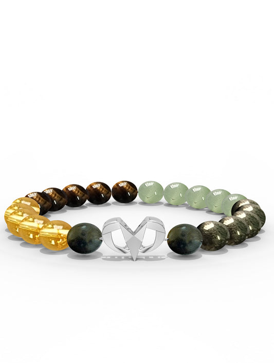 Sterling Silver Aries Money Magnet Bracelet For Men