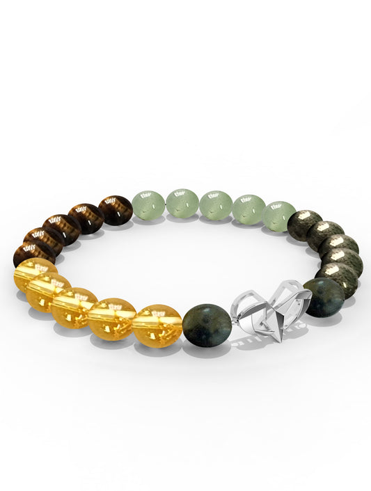 Sterling Silver Aries Money Magnet Bracelet For Men