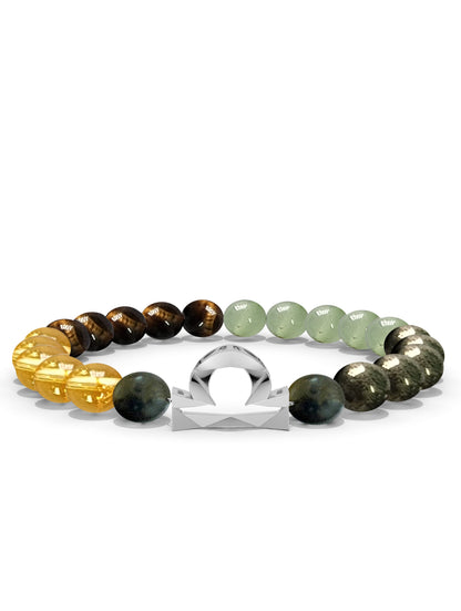 Sterling Silver Libra Money Magnet Bracelet For Men