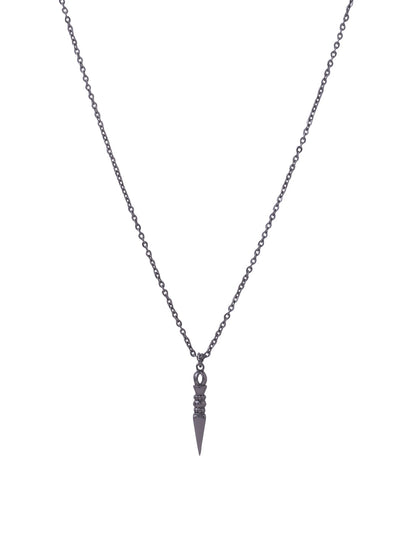 Arrowhead 925 Sterling Silver Black Rhodium Plating Pendant For Men