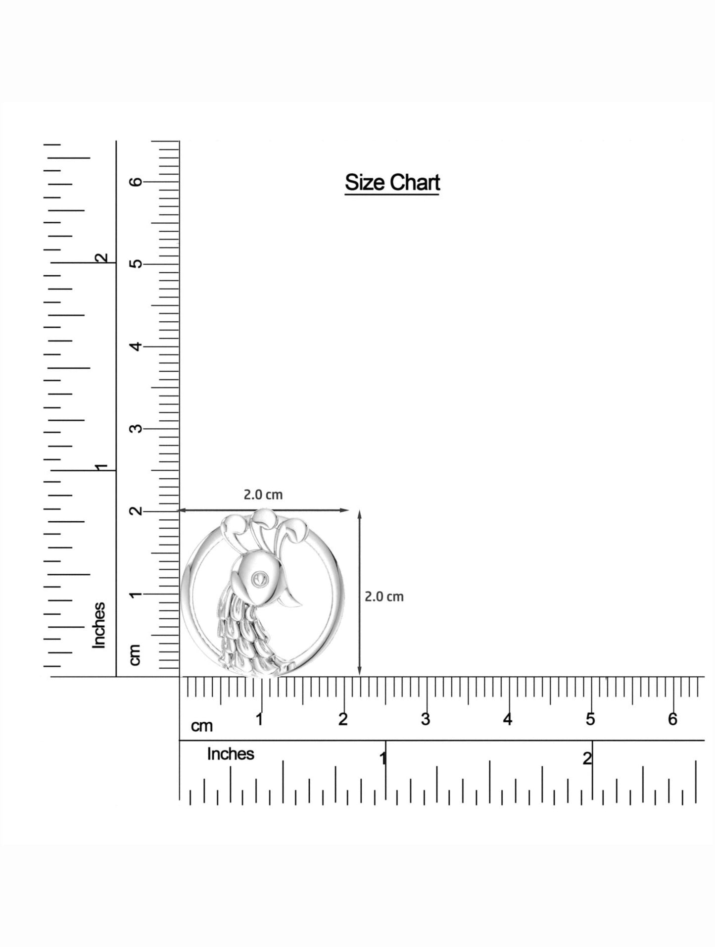 Silver Peacock Ring Rakhi