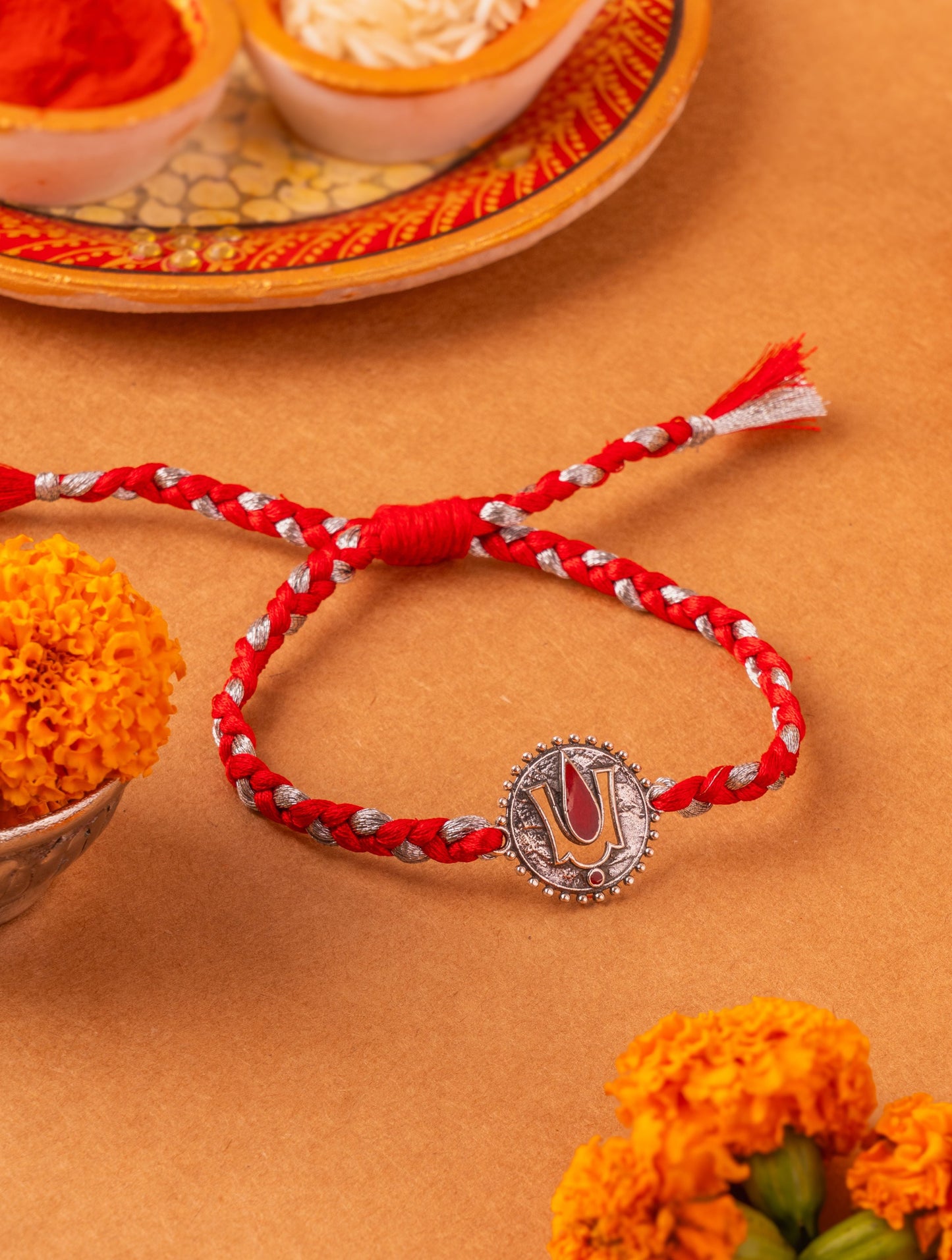 Silver Lord Vishnu Tilak Rakhi