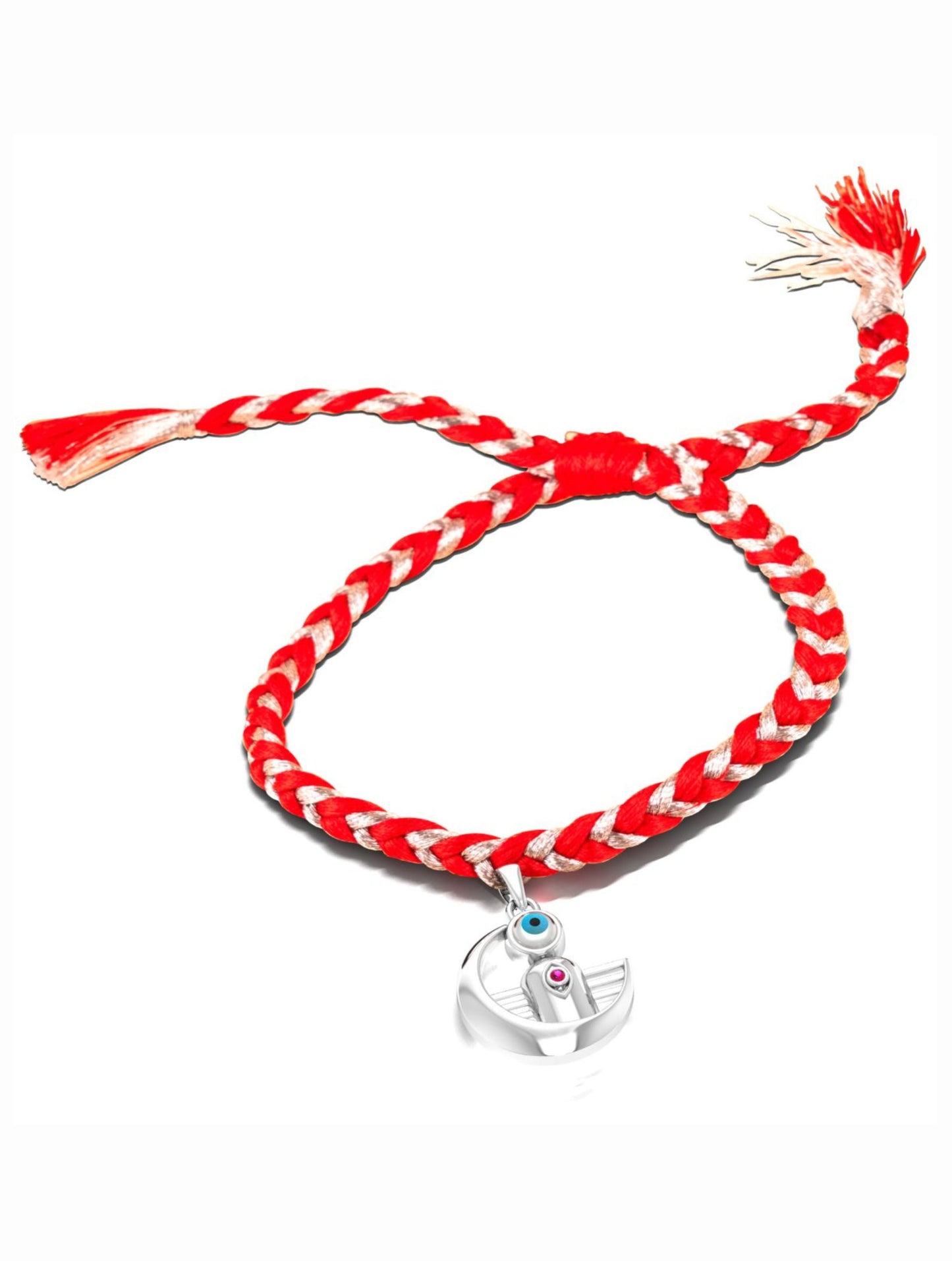 Silver Shiva Evil Eye Rakhi