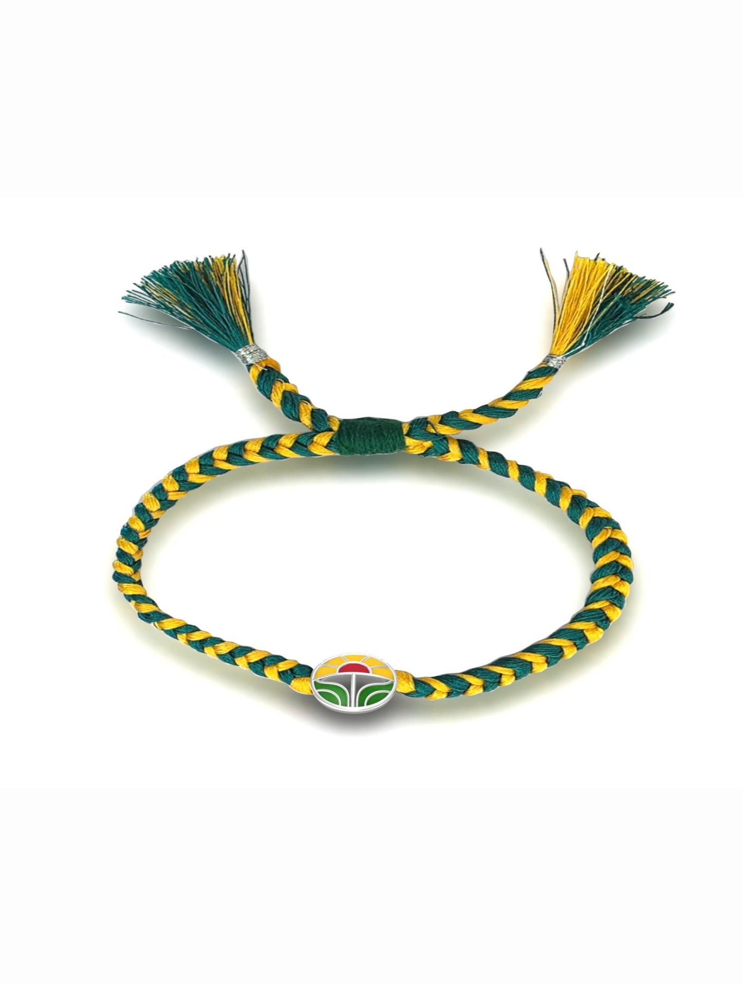 Silver Sunrise Motif Rakhi