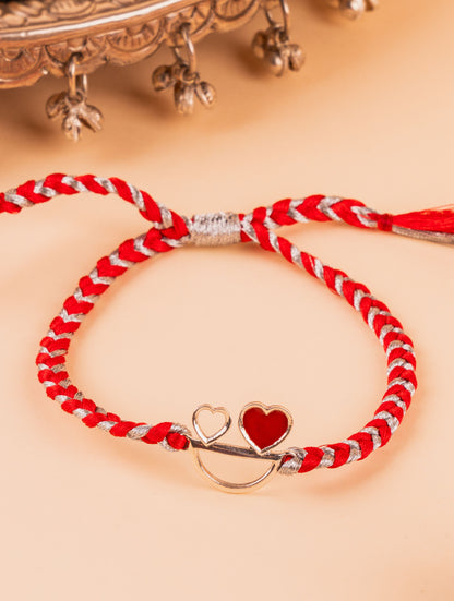 Silver Hearty Rakhi