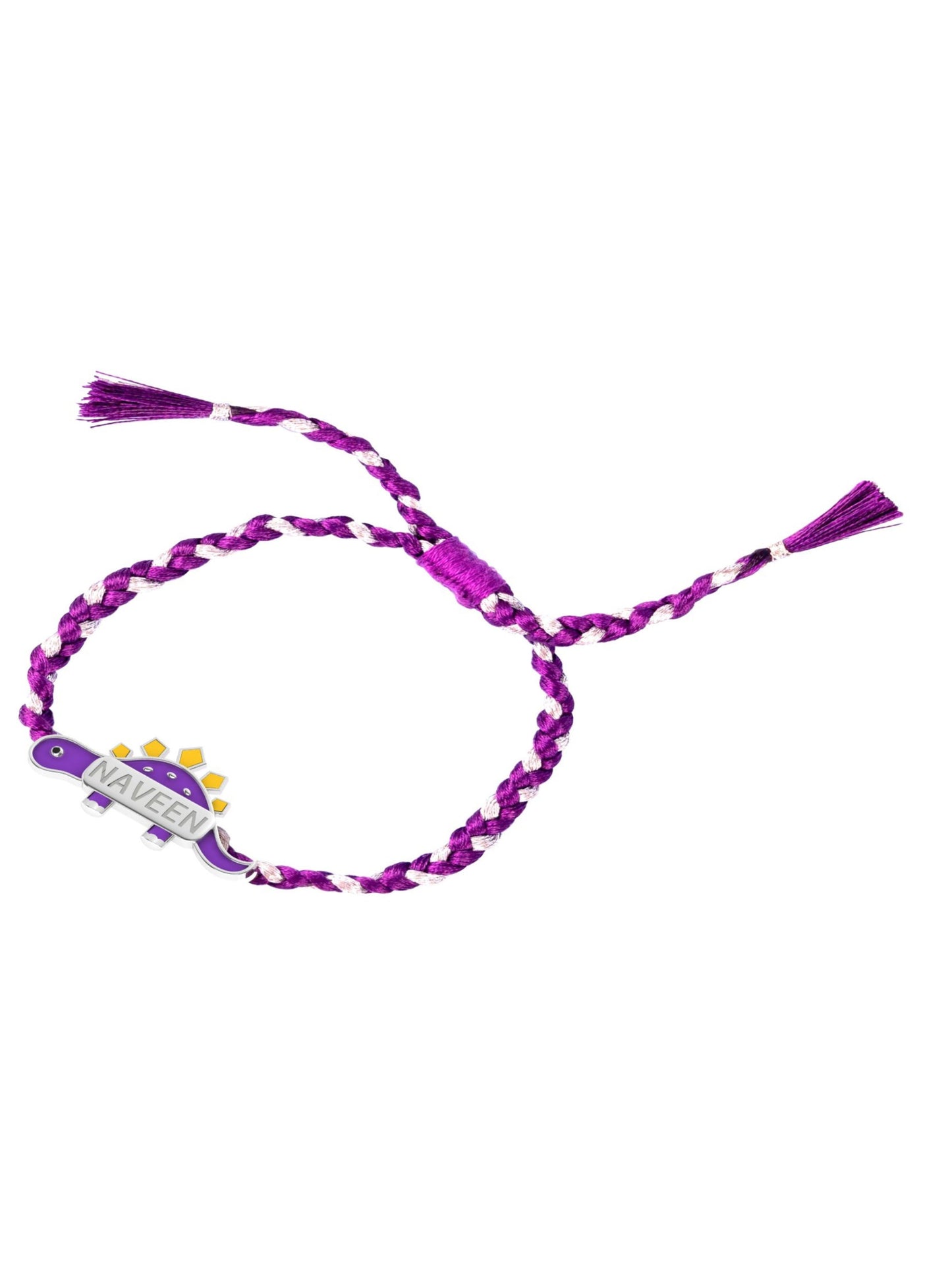 Silver Little Dinosaur Customisable Rakhi