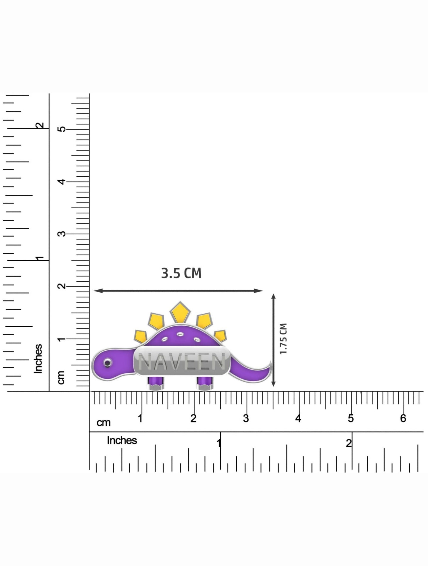 Silver Little Dinosaur Customisable Rakhi