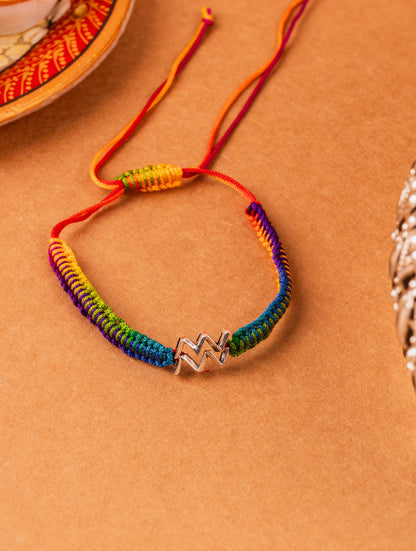 Silver Aquarius Bracelet For Men