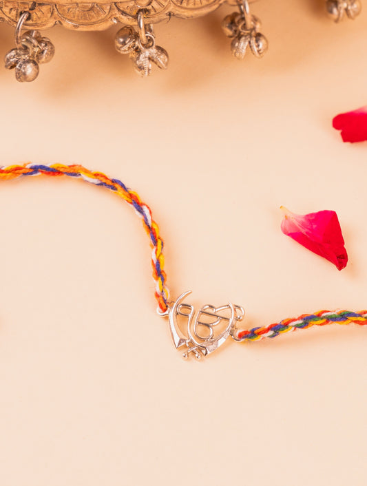 Silver In Omkar Rakhi