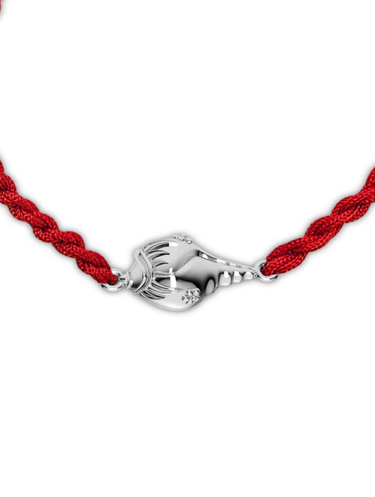 Silver Pious Shankh Rakhi