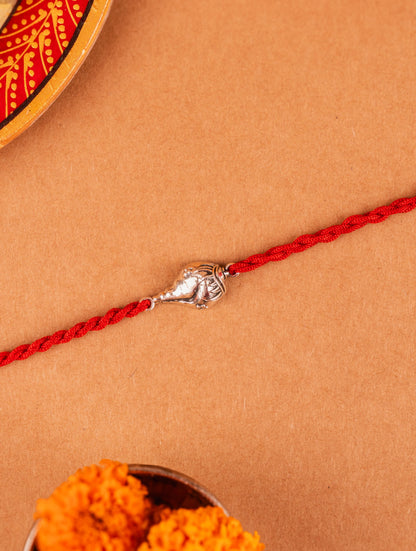 Silver Pious Shankh Rakhi
