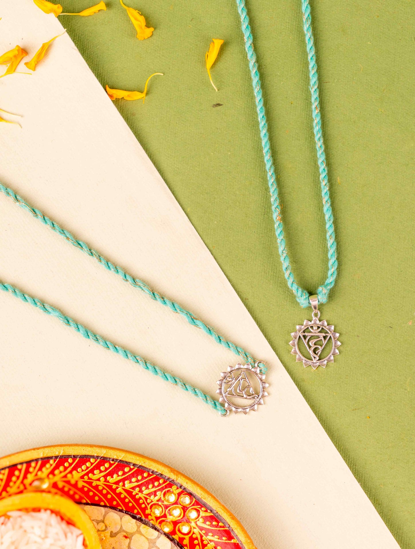 Throat Chakra Lumba Rakhi Set