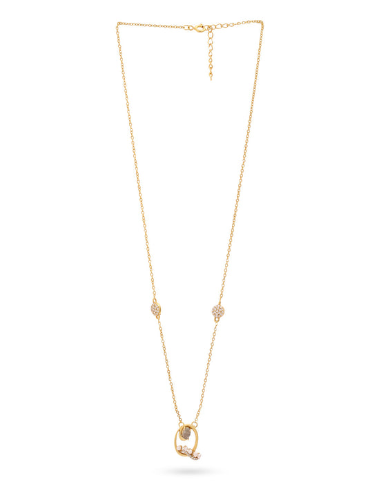 Labradorite Pearl Gold-plated Timeless 'Q' Alphabet 925 Sterling Silver Pendant For Women