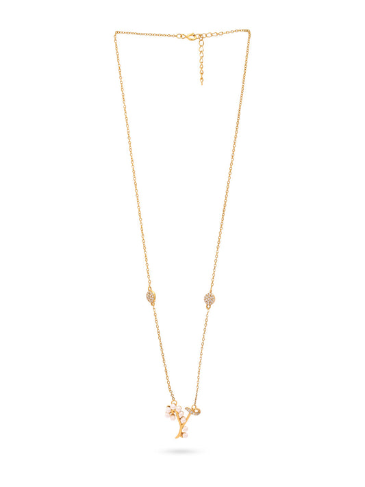 Pearl Gold-plated Charming 'Y' Alphabet 925 Sterling Silver Pendant For Women
