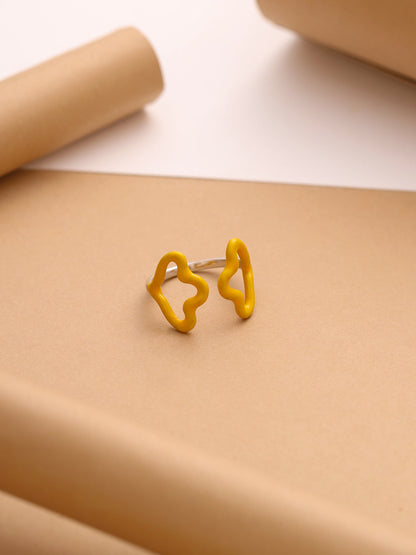 Orange Embrace Open Ring