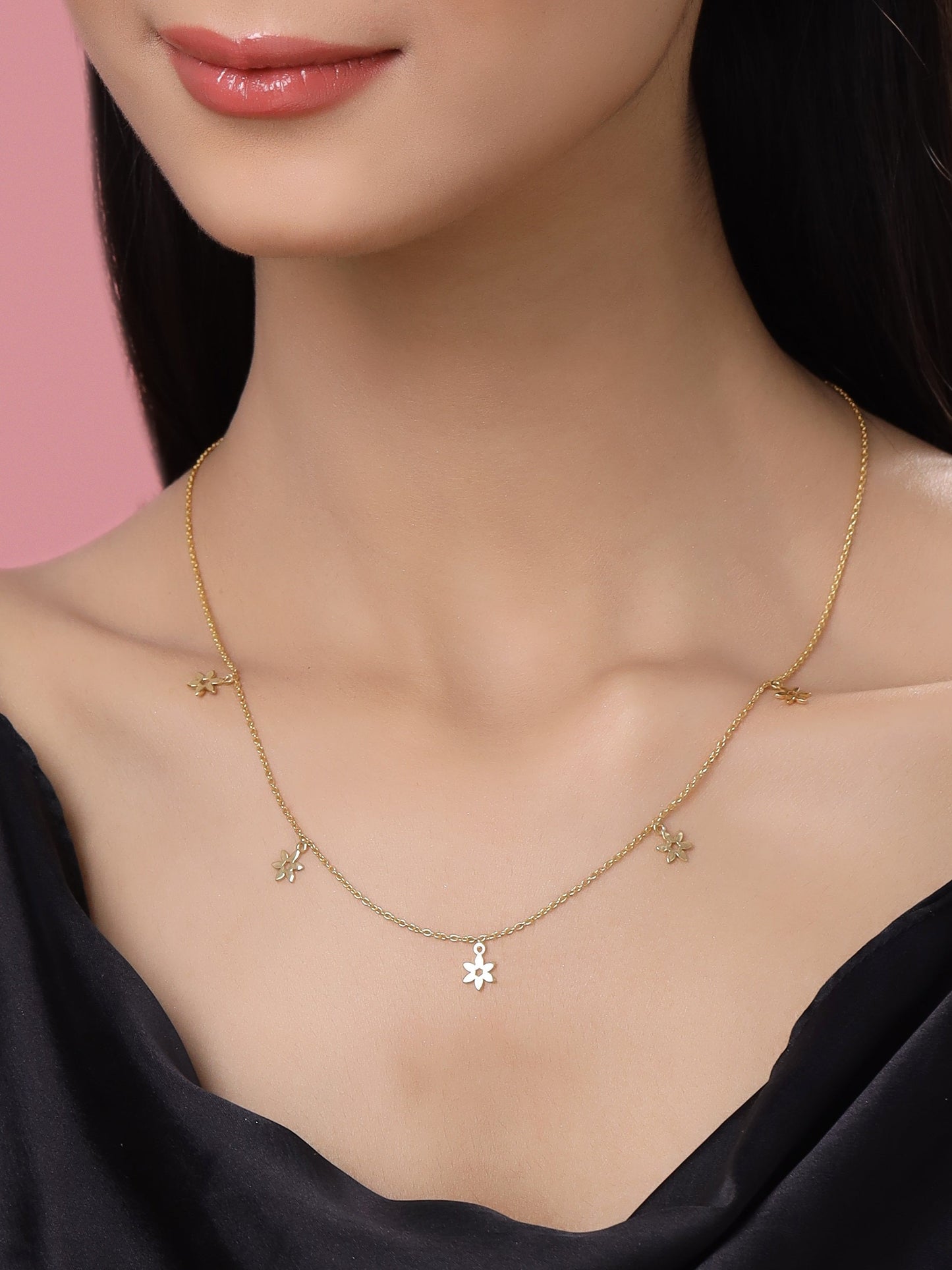 24K Gold Plating Love and Nature Elysian 925 Sterling Silver Necklace For Women