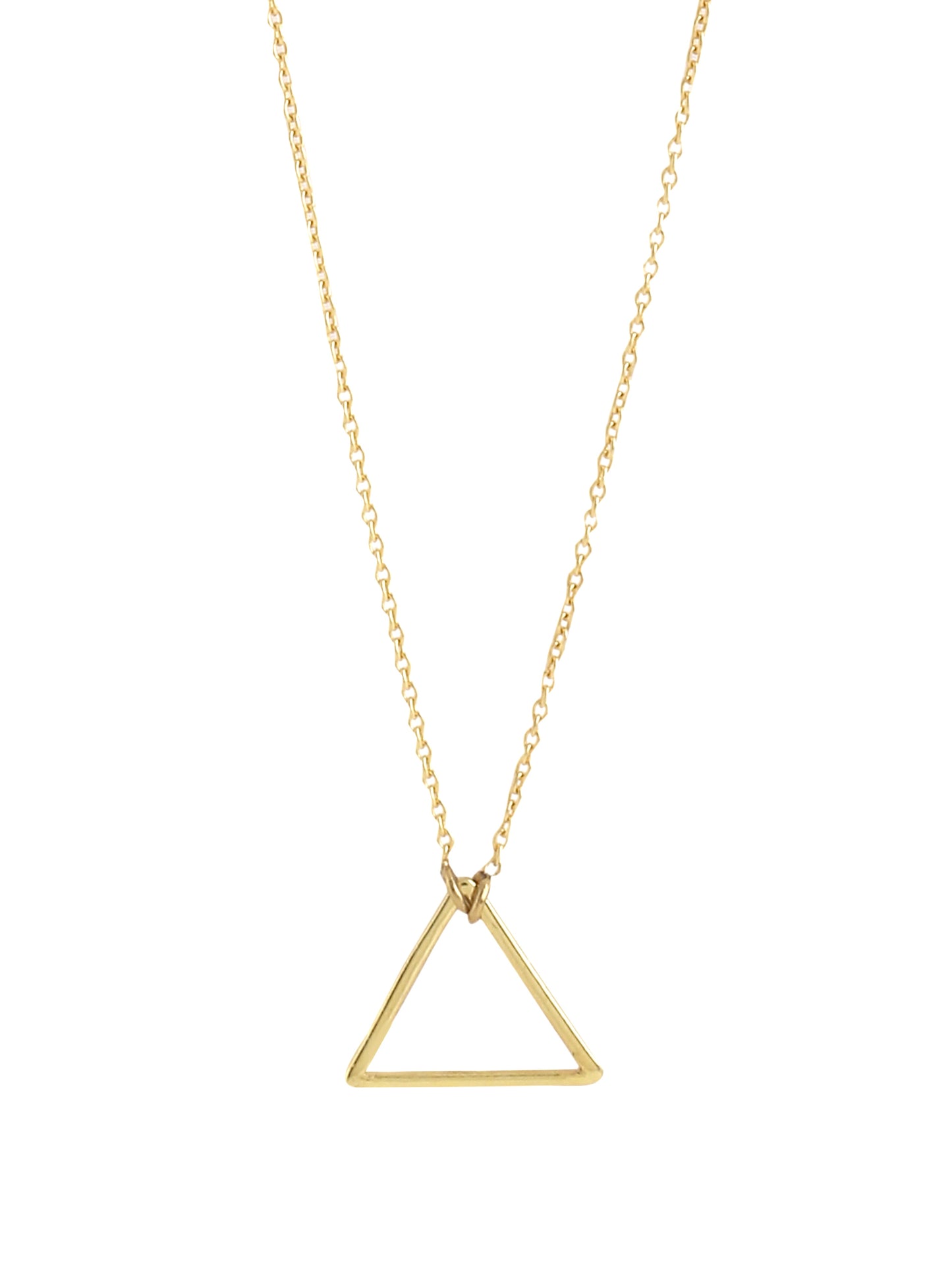 24K Gold Plating Geometric Triangles Elysian 925 Sterling Silver Pendant For Women