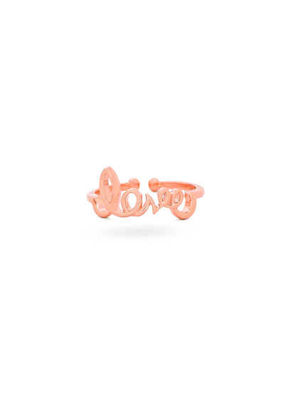 Rose Gold Love Notion Adjustable Elysian 925 Sterling Silver Ring For Women