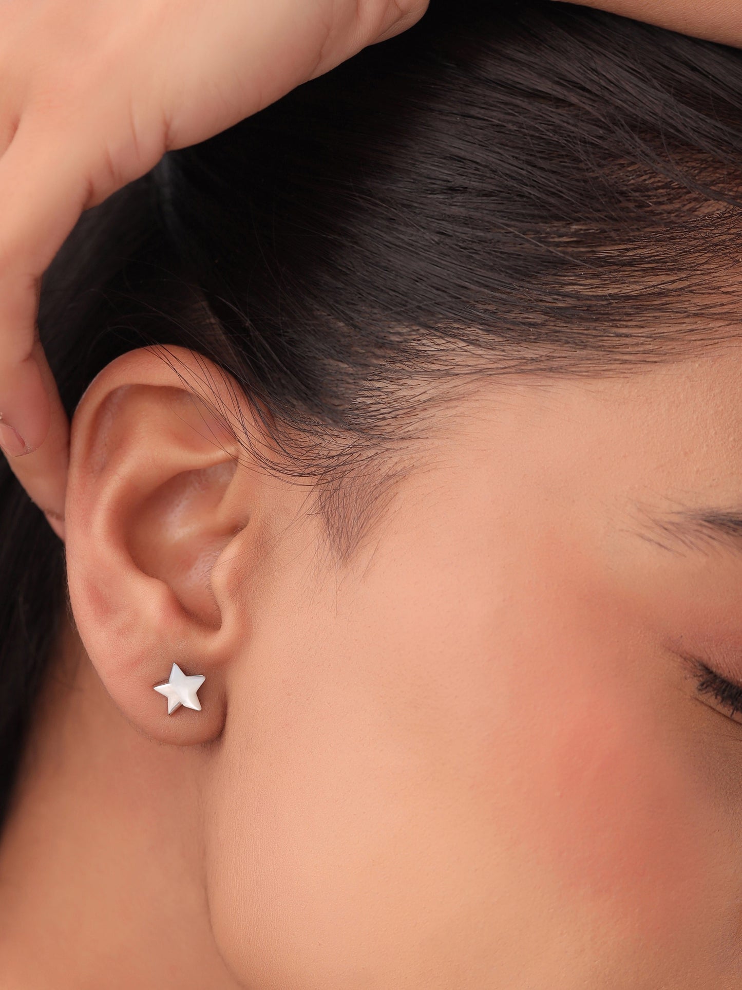 Syra 24k Gold Star-Shaped Mother of Pearl Stud Earrings For Women