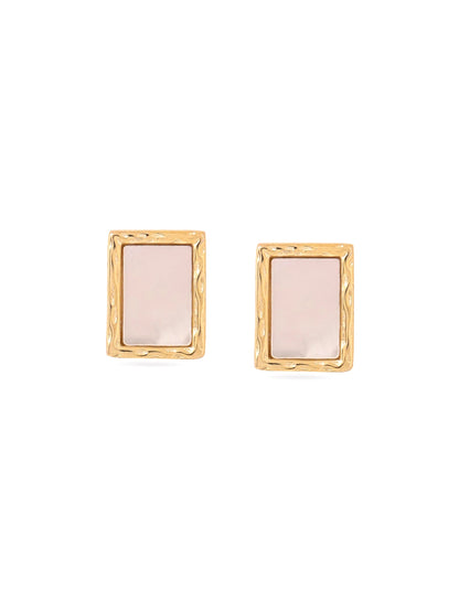 Syra 24k Gold Star-Shaped Mother of Pearl Stud Earrings For Women