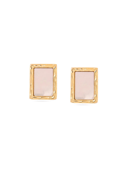Syra 24k Gold Star-Shaped Mother of Pearl Stud Earrings For Women