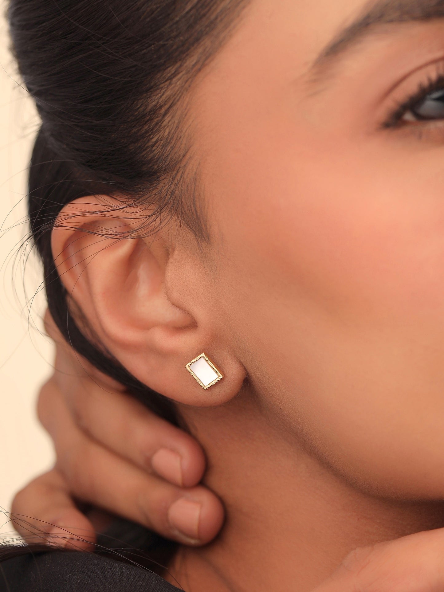 Syra 24k Gold Star-Shaped Mother of Pearl Stud Earrings For Women