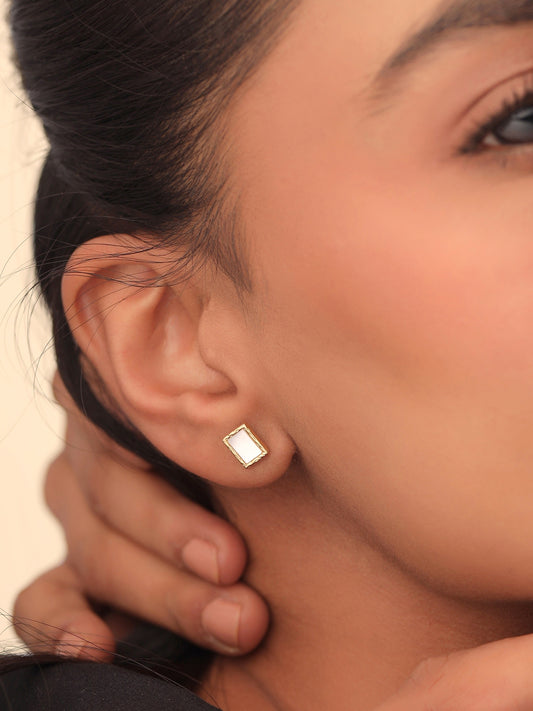 Syra 24k Gold Star-Shaped Mother of Pearl Stud Earrings For Women