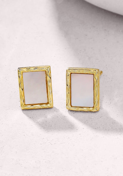 Syra 24k Gold Star-Shaped Mother of Pearl Stud Earrings For Women