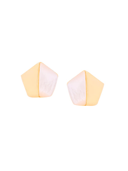 Gold Star Mother Of Pearl Earrings