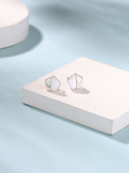 Gold Star Mother Of Pearl Earrings