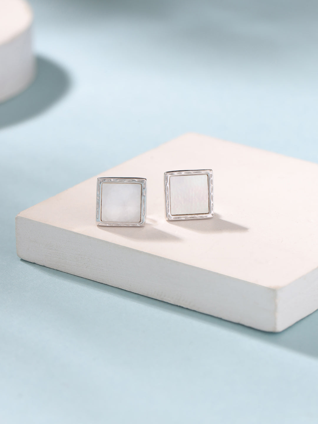 Textured Limitless Mother Of Pearl Earrings