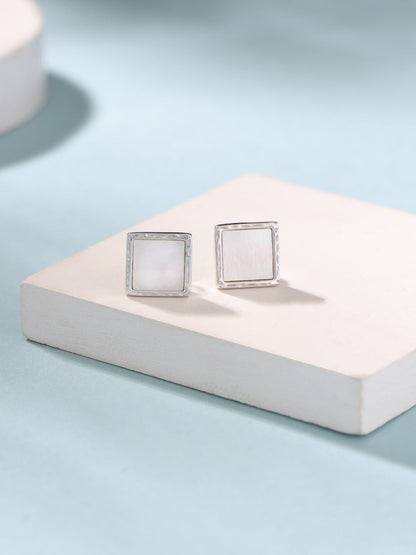 Textured Limitless Mother Of Pearl Earrings