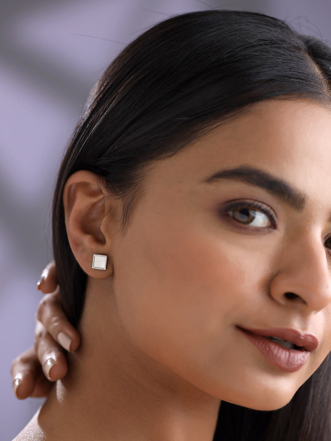 Textured Limitless Mother Of Pearl Earrings