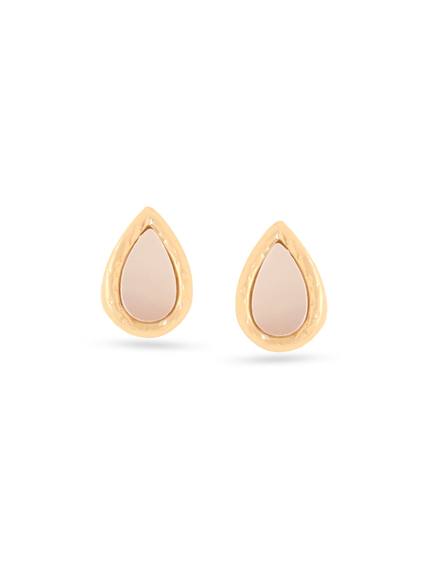 Syra 24k Gold Pear-Shaped 925 Sterling Silver Mother of Pearl Stud Earrings For Women