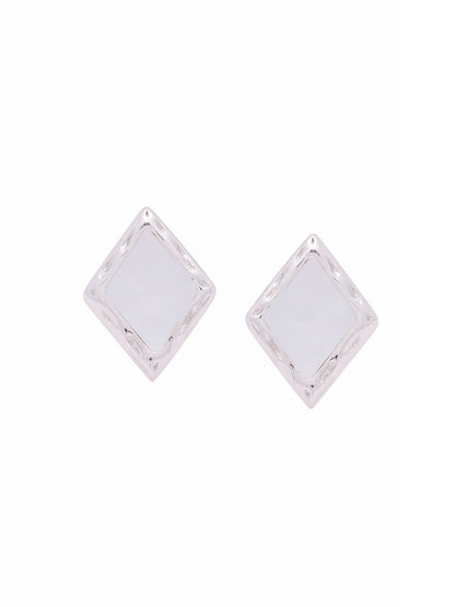 Diamond Shaped Mother Of Pearl Earrings