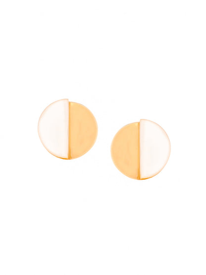 Half Circle Mother Of Pearl Earrings