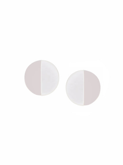 Half Circle Mother Of Pearl Earrings