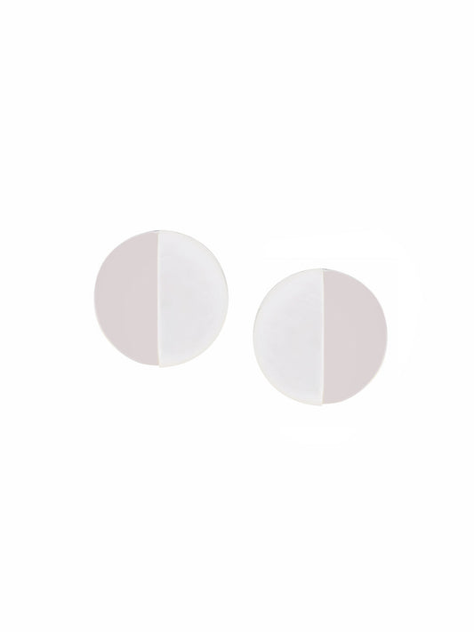 Half Circle Mother Of Pearl Earrings